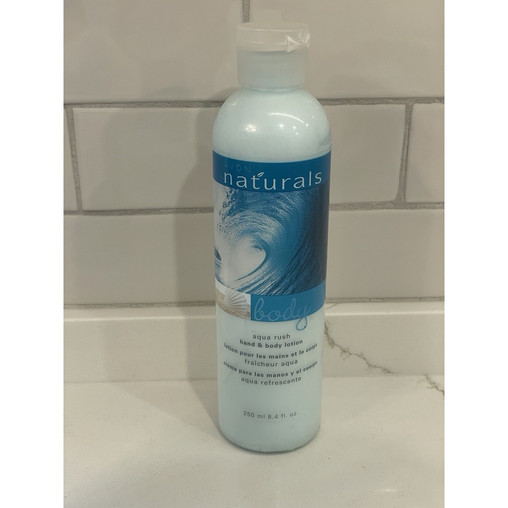 Avon Naturals Aqua Rush Hand & Body Lotion 8.4‎ fl oz Sealed New Old Stock